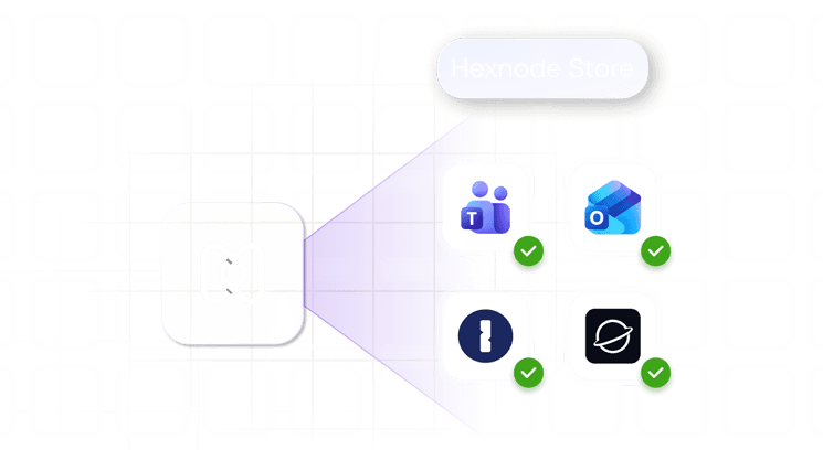 Curated mobile app catalog displaying approved applications, representing organized and role-based app access.