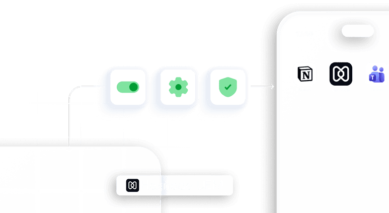 Mobile applications displayed with predefined settings applied, representing automated app configuration and consistency.