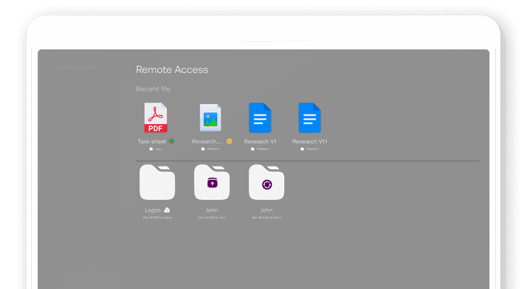 A centralized file interface displaying multiple document versions, representing controlled enterprise file storage.