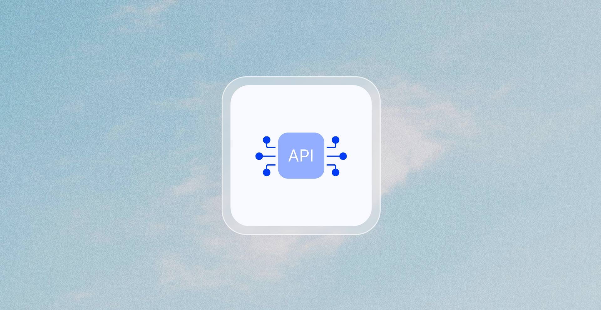 A light blue square icon with the text API in the center, surrounded by blue circuit-style lines and nodes. The file names can be the heading of the respective cards itself.