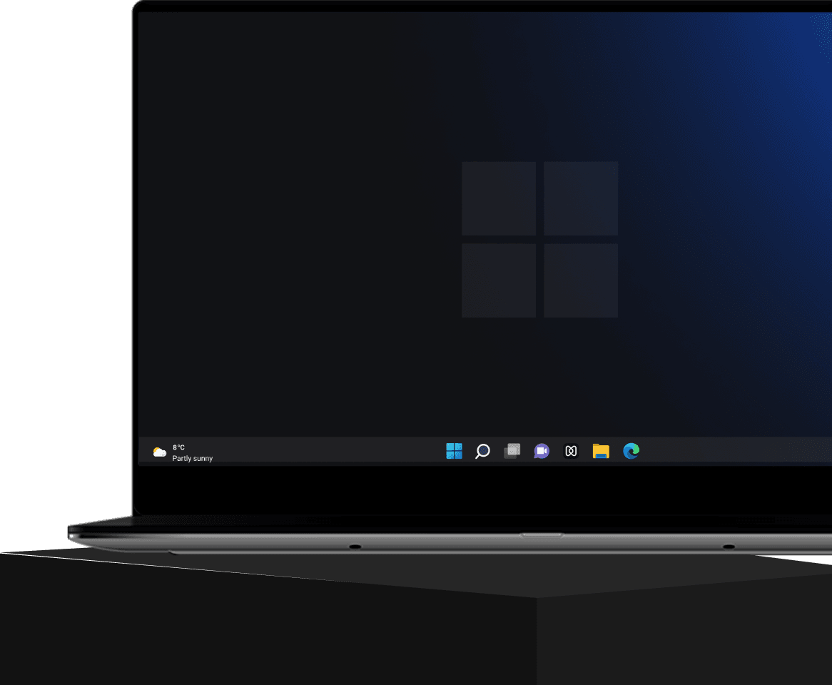 A windows device surrounded by features such as BitLocker management, location tracking, and cloud login.