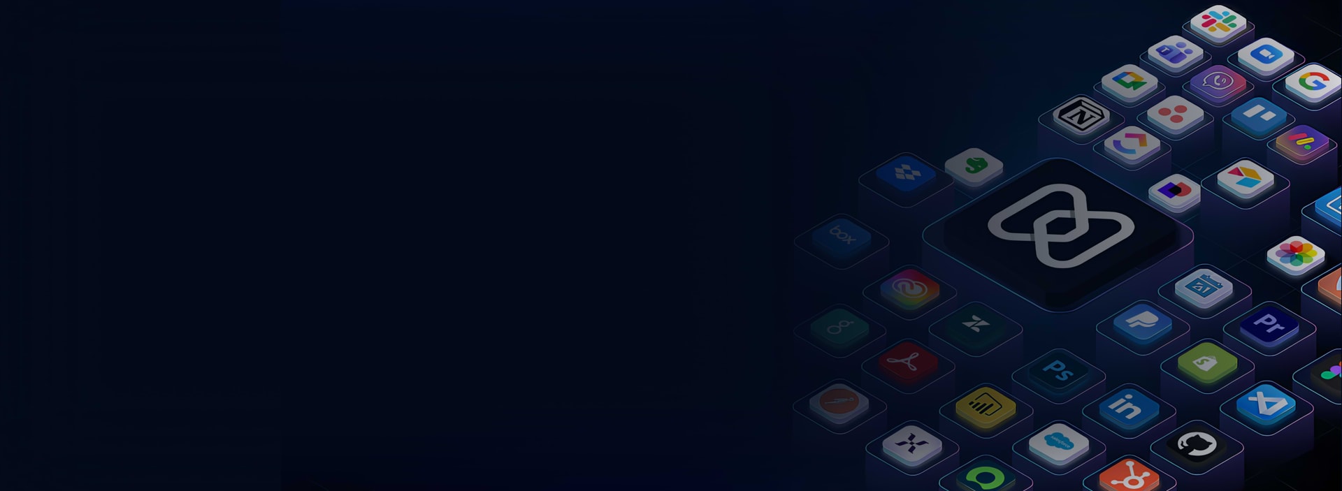 A display of some of the managed applications, representing centralized mobile application management and app control.