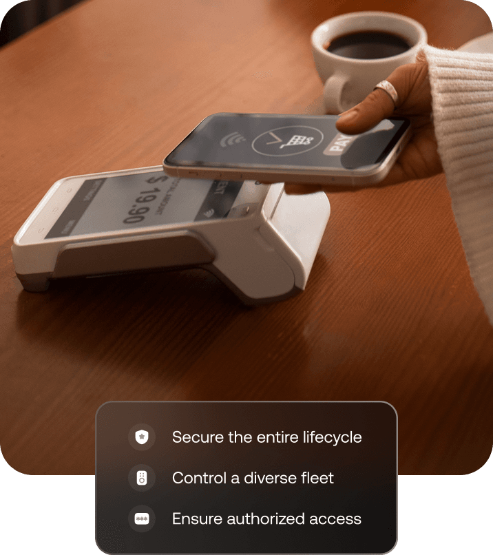 A payment being done on a managed POS