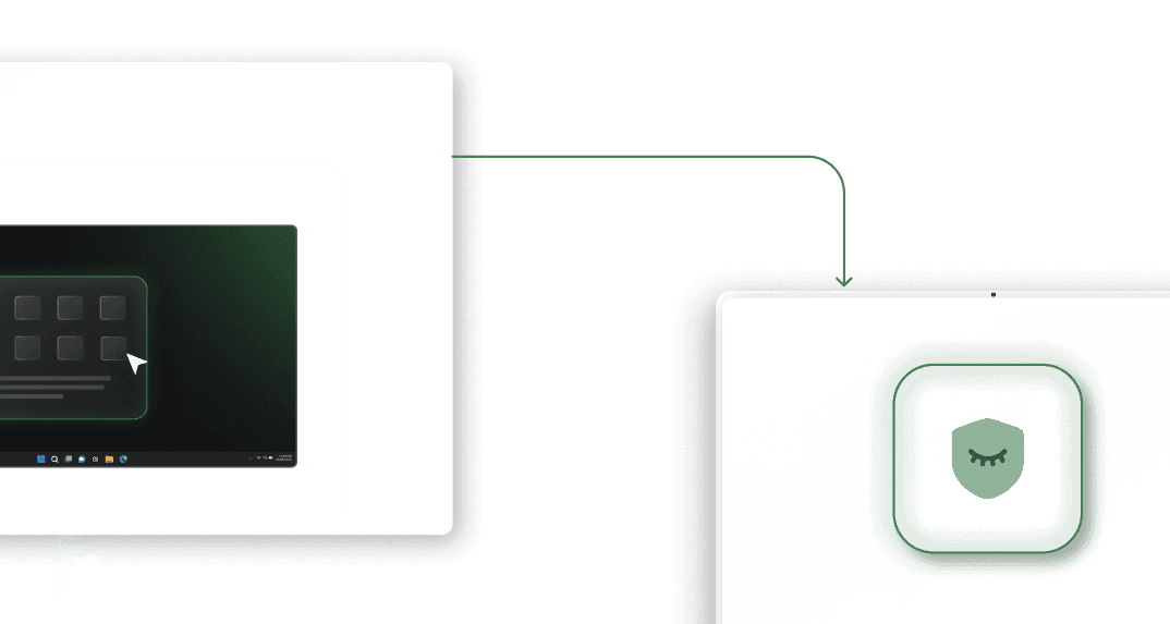 A device being remotely accessed without user input.